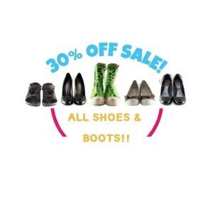 30% off All SHOES & BOOTS!!